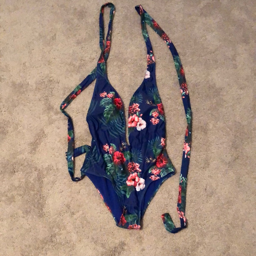 Medium floral one piece bathing suit